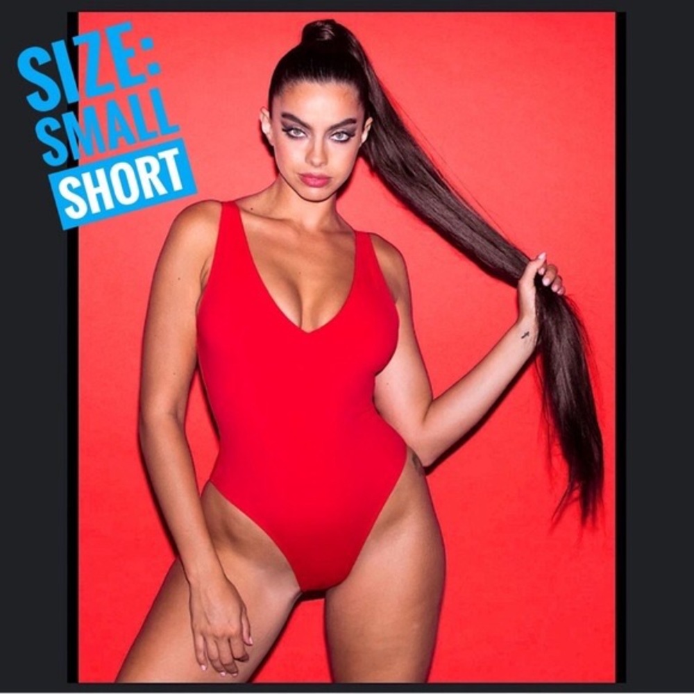 Vibrant Red Scoop Neck One-Piece Swimsuit